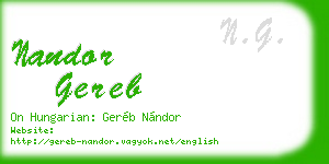 nandor gereb business card